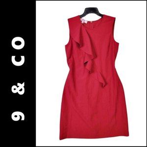 9 & Co. Dress Red Size 10 Women Sleeveless Sheath